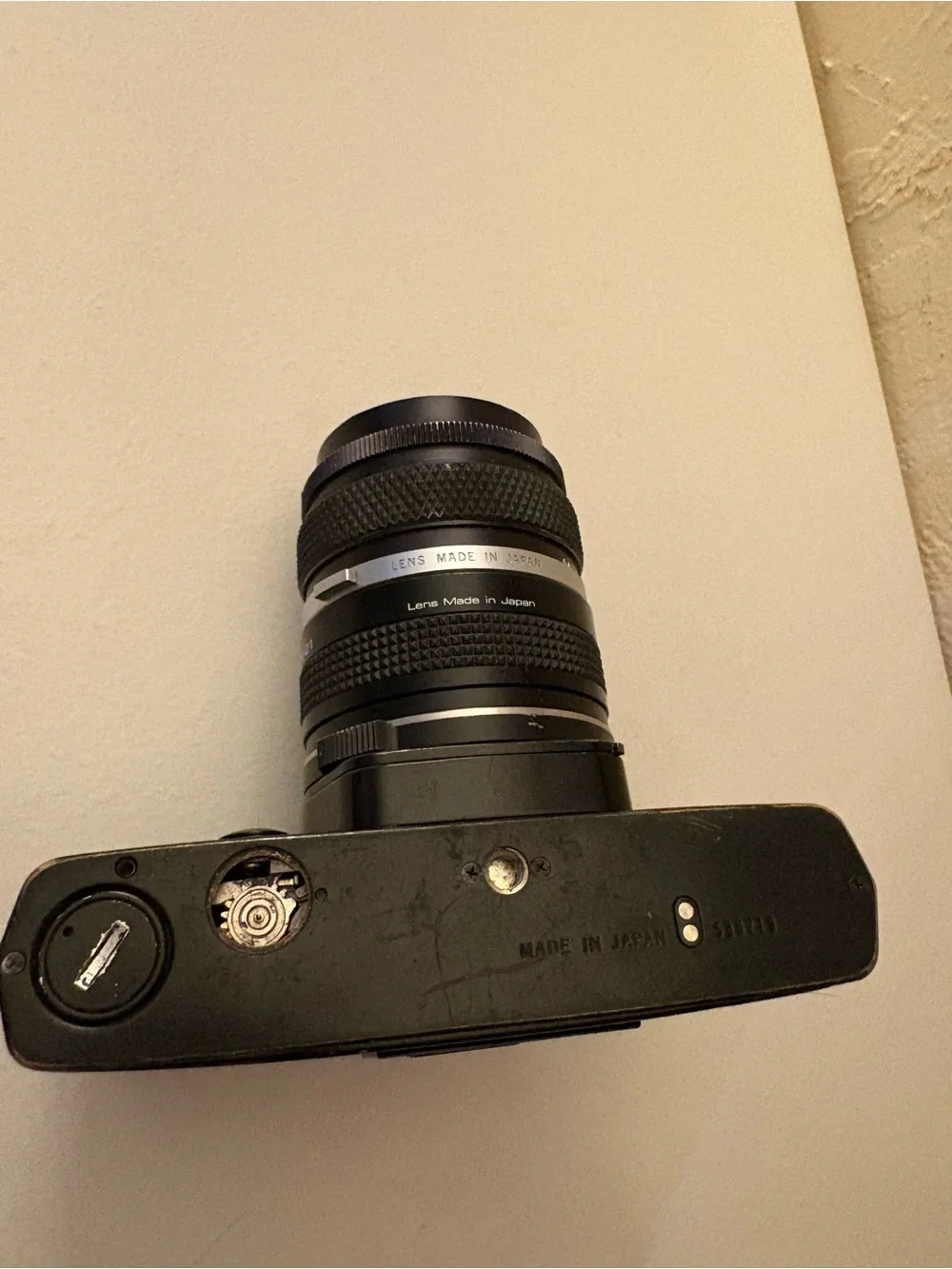 Olympus Black SLR Film Camera with 50mm Zuiko Lens